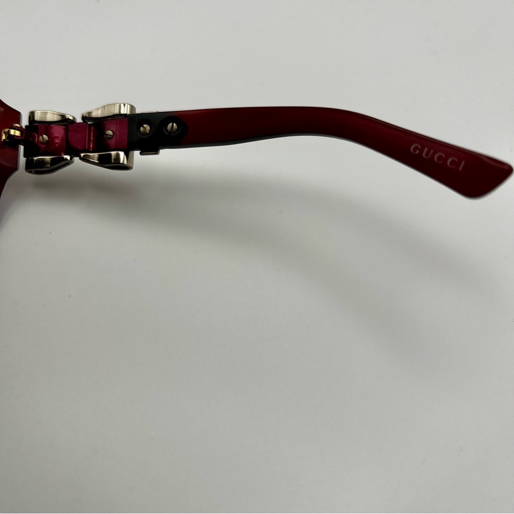 Authentic Gucci Queen Bow Bold Red Oversized Sunglasses GG 3006/S - Picture 10 of 12